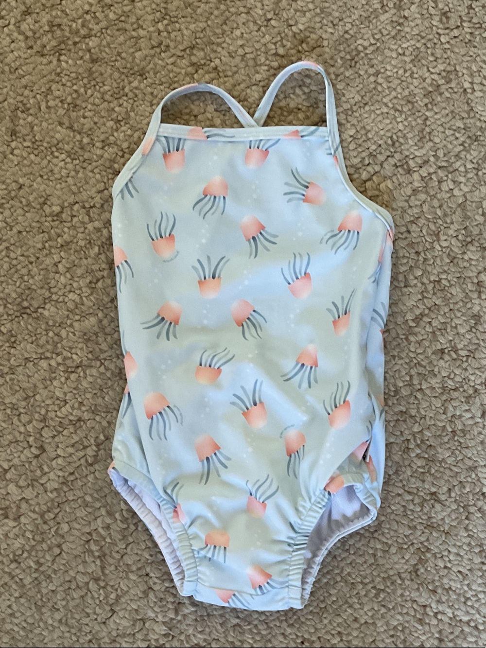 Girls Jellyfish Swimsuit with Built-in Swim Diaper